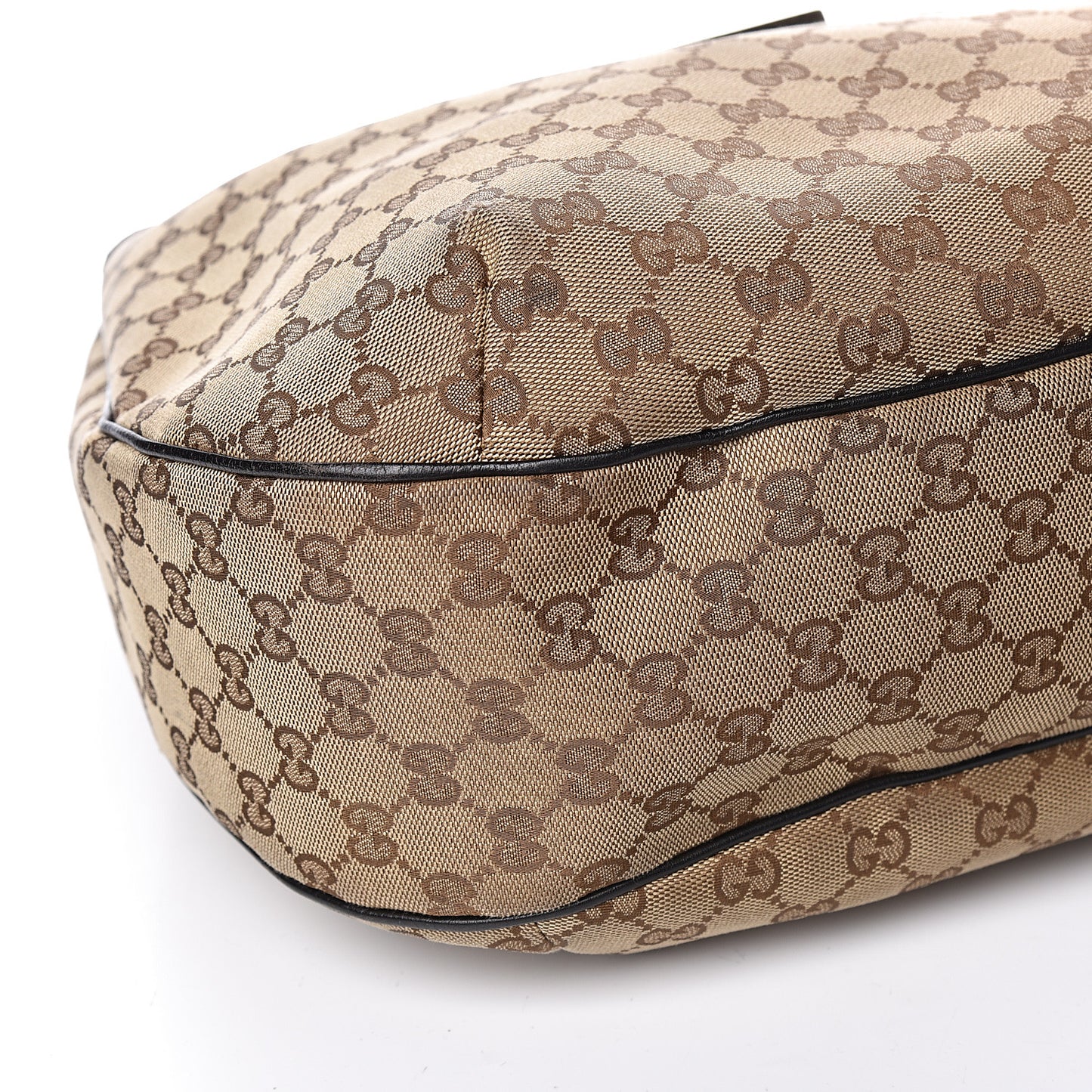 Monogram Large New Ladies Web Hobo Dark Brown