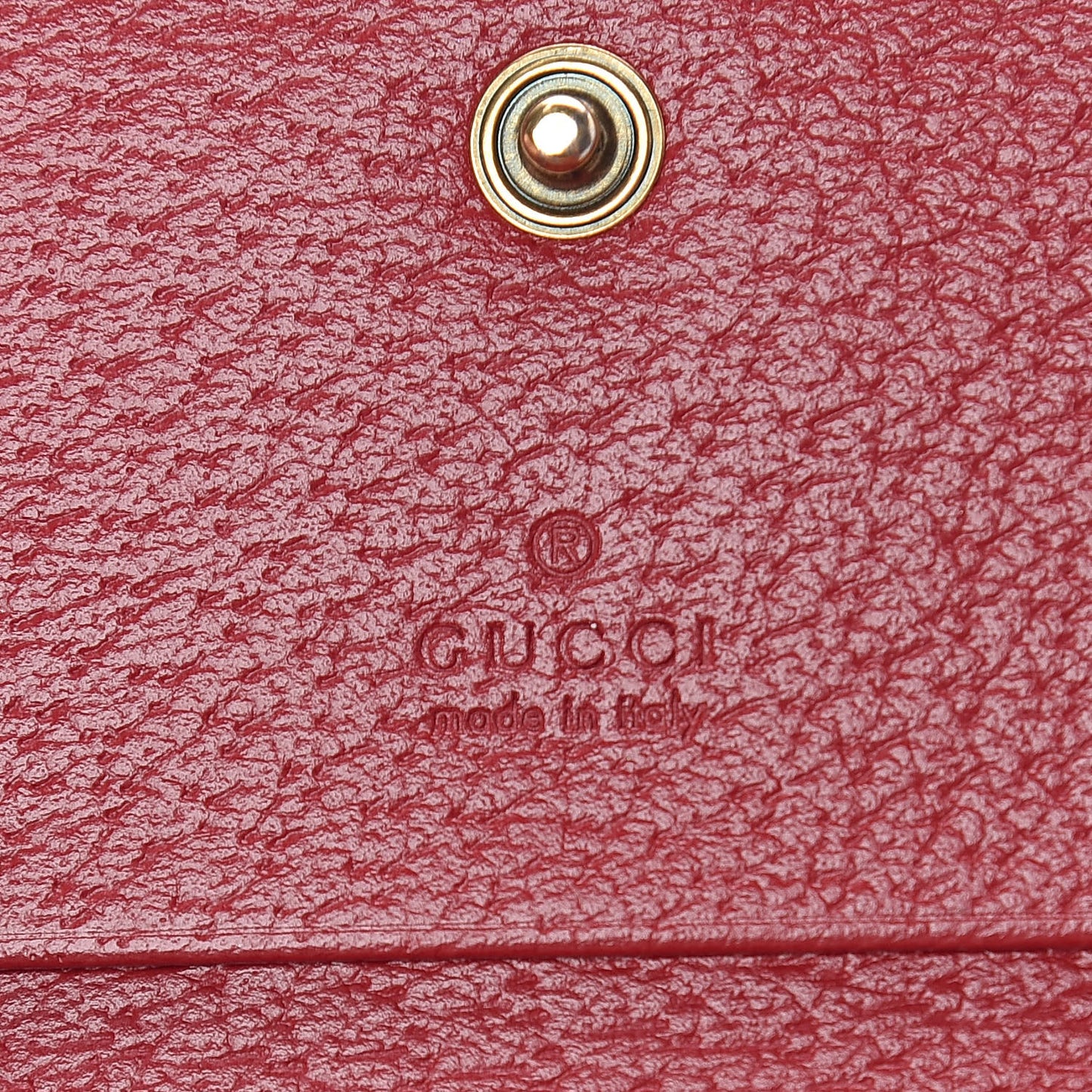 GG Supreme Monogram Queen Margaret Card Case Red