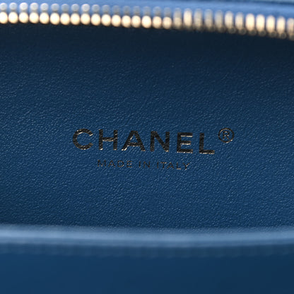 Chanel Caviar Quilted Small CC Filigree Vanity Case Dark Blue 6 of 9