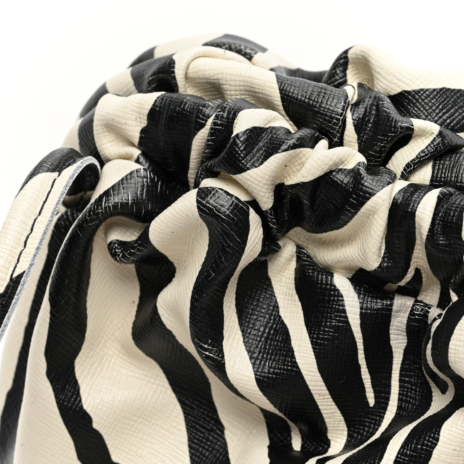 Mansur Gavriel Zebra Print Mini Cloud Clutch Black White 10 of 11