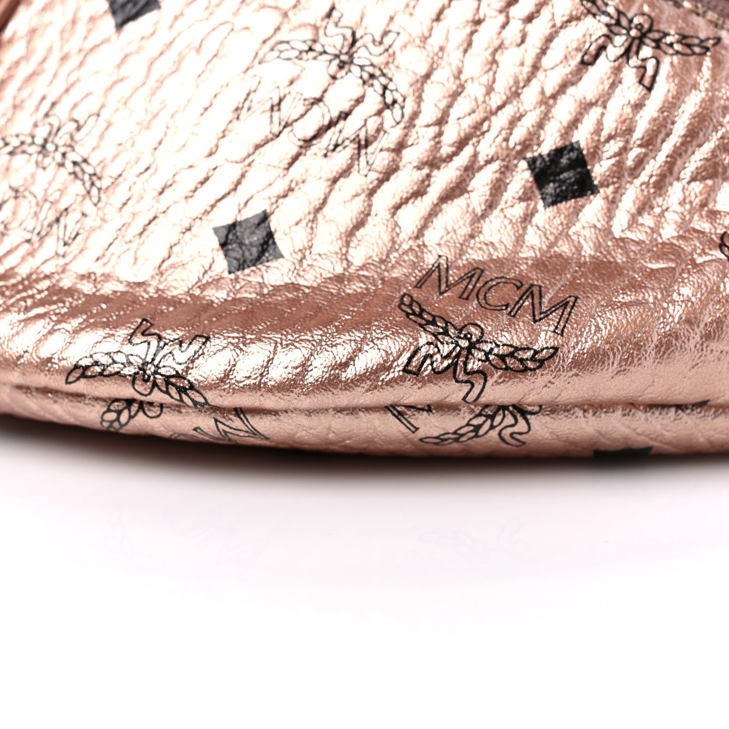 Metallic Visetos Stark Belt Bag Champagne Gold