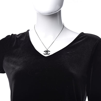 Chanel Crystal CC Necklace Black 2 of 5