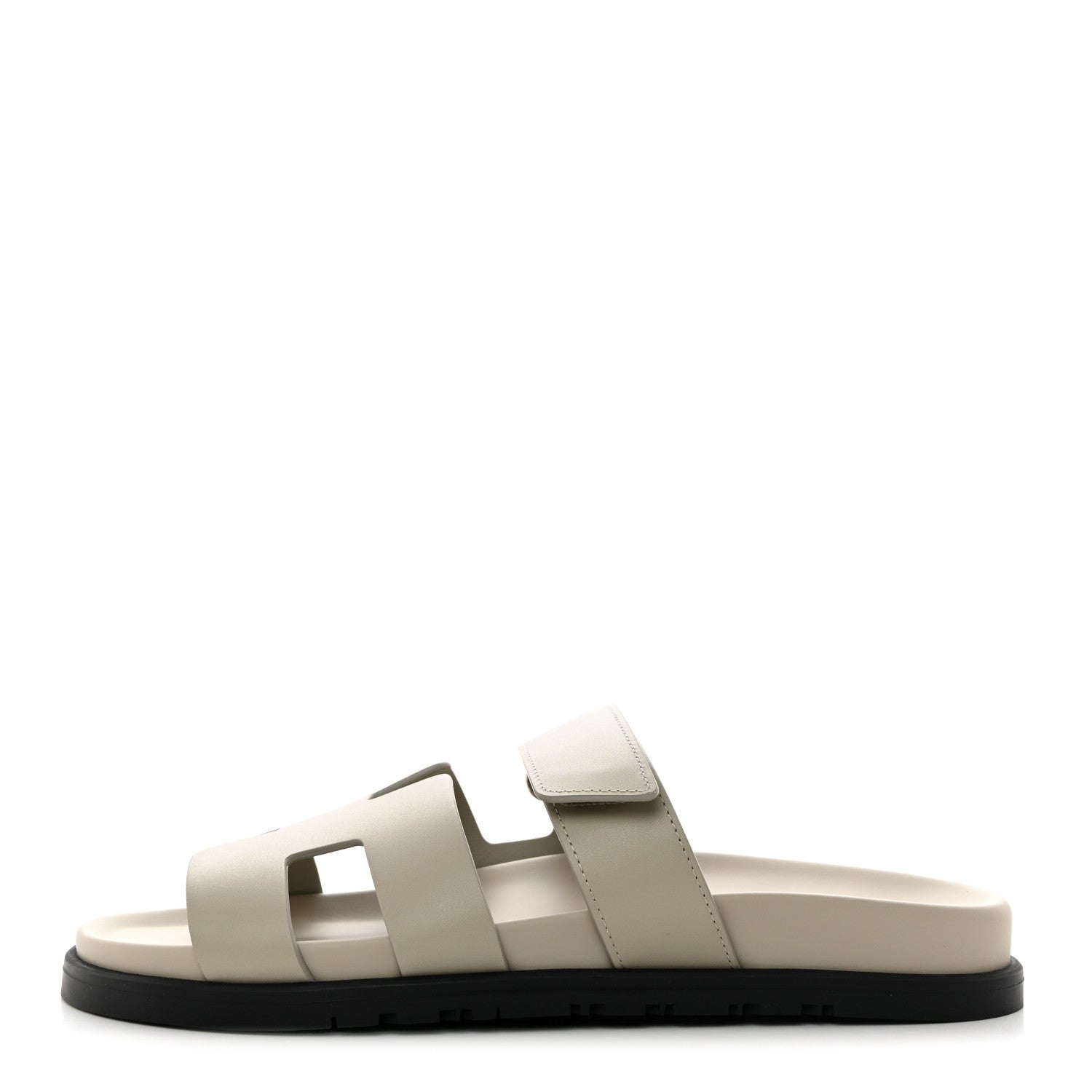 Hermes Calfskin Womens Chypre Sandals 39 Beige Mastic 1 of 9