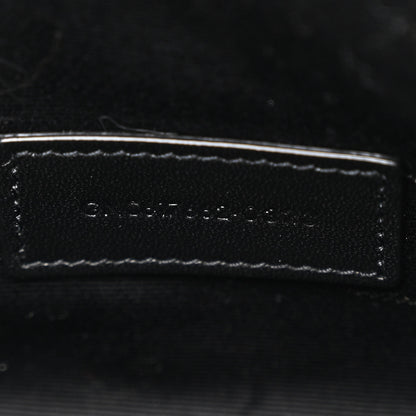 Saint Laurent Grain De Poudre Matelasse Chevron Monogram Envelope Clutch Dark Beige 7 of 8