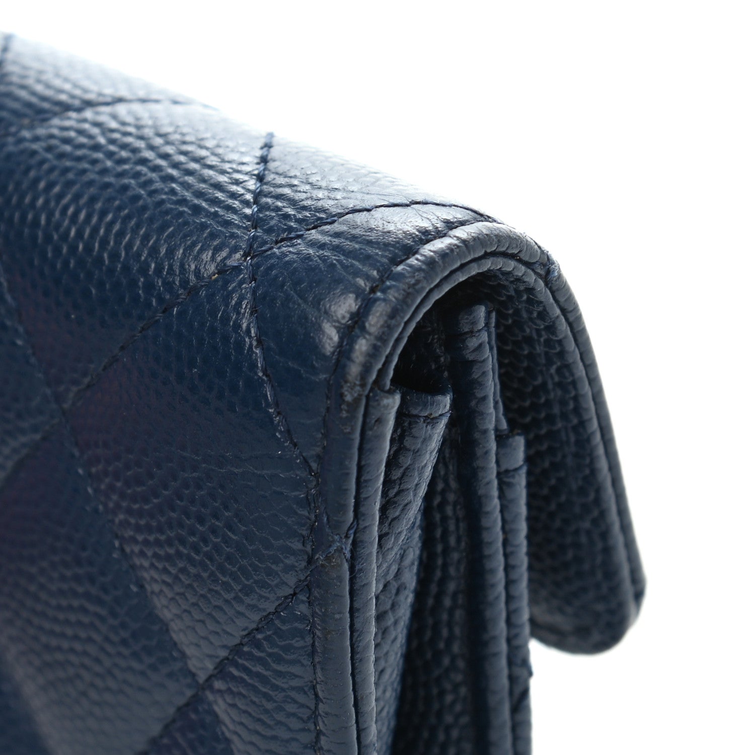Chanel Caviar Quilted Flap Card Holder Navy Blue 9 of 12