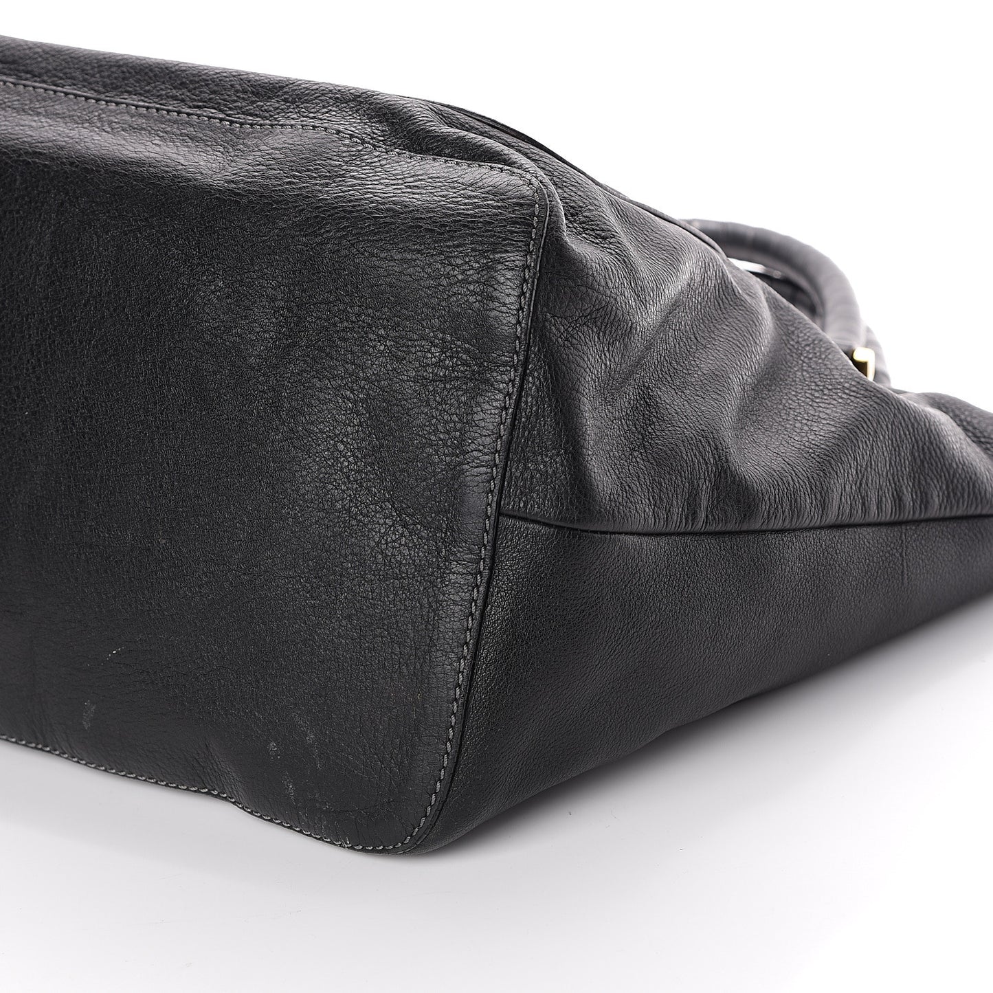 Calfskin Large New Marcie Tote Black