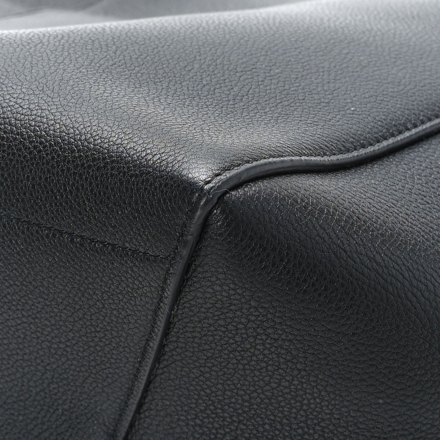 Celine Soft Grained Calfskin Sangle Bucket Bag Black 8 of 10