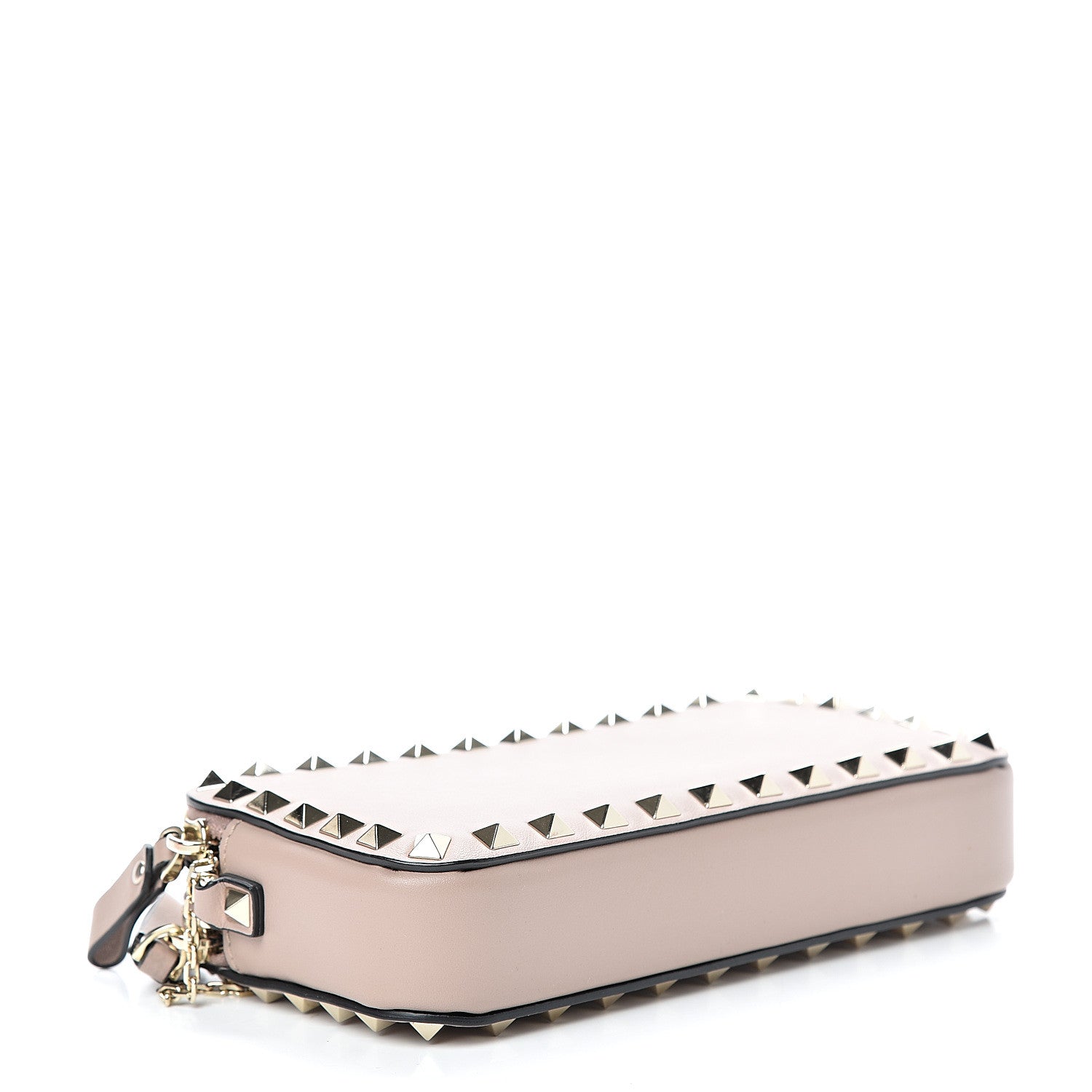 Valentino Garavani Vitello Rockstud Chain Pouch Shoulder Bag Poudre 3 of 11
