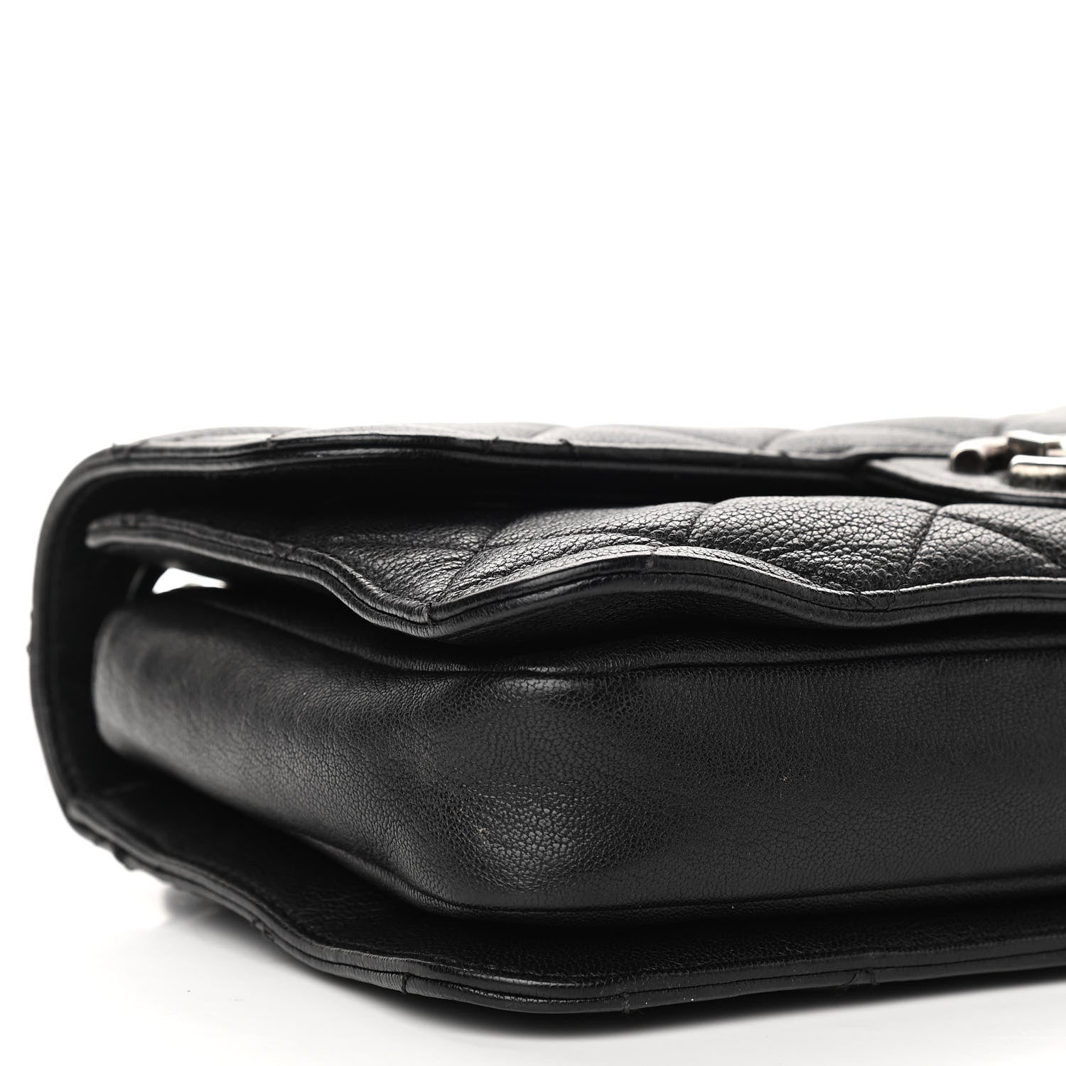 Chanel Goatskin Quilted Medium Perfect Edge Flap Black 9 of 12