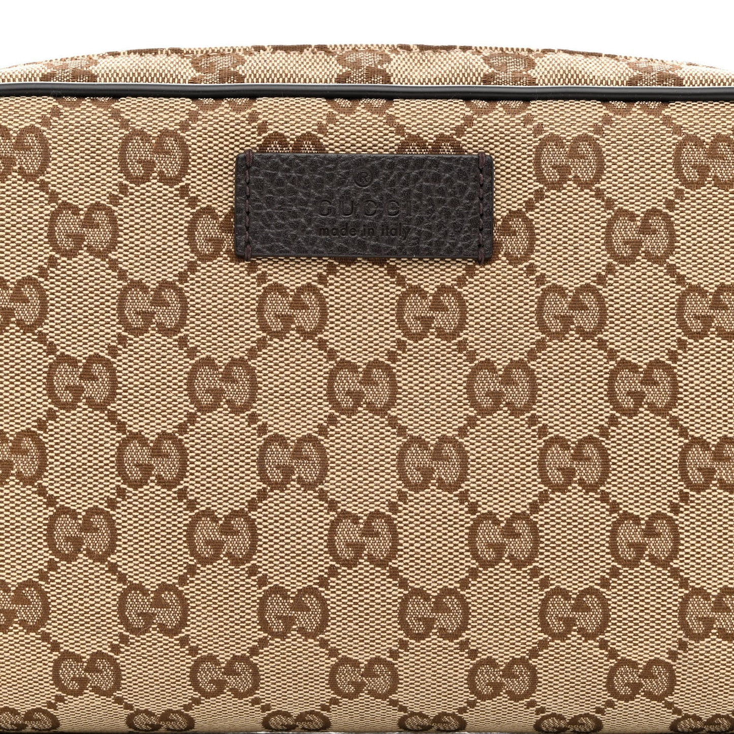 Monogram Dollar Calfskin Belt Bag Beige Ebony Testa di Moro Marrone Scuro