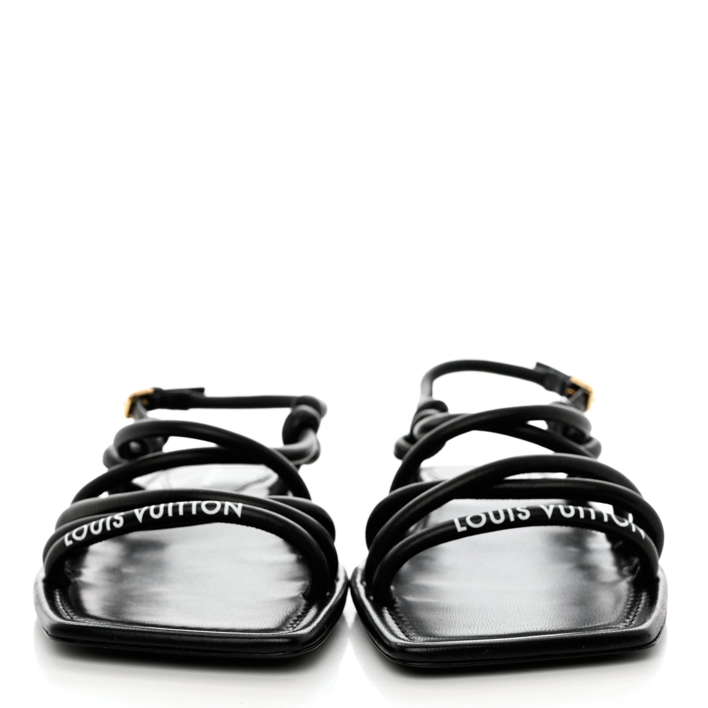 Lambskin Nova Flat Sandals 38.5 Black