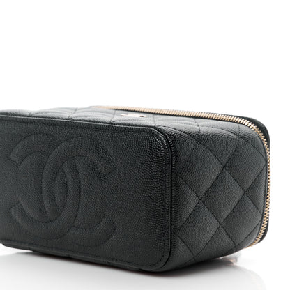 Chanel Caviar Quilted Small Vanity Case With Chain Black 10 of 11