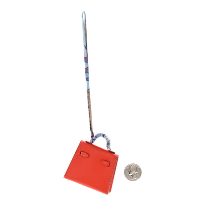 Hermes Tadelakt Mini Kelly Twilly Bag Charm Capucine 3 of 11