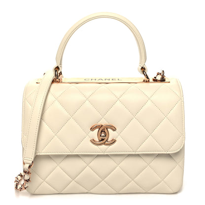 Chanel Lambskin Quilted Small Trendy CC Dual Handle Flap Bag White 1 of 13