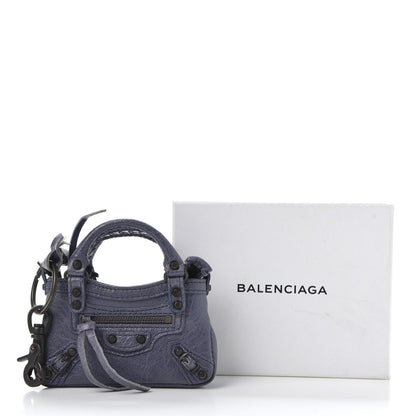 Balenciaga Agneau Classic Hardware Mini First Bag Charm Bleu Cobalt Bleu Electric 6 of 6