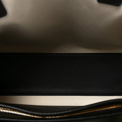 Chanel Grained Calfskin Suede Urban Essentials Shopping Bag Dark Beige Black 5 of 10