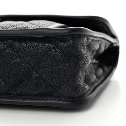 Chanel Caviar Quilted Large French Riviera Flap Navy Blue 10 of 16