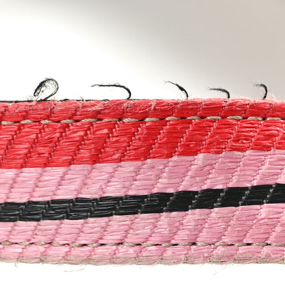 Stella McCartney Raffia Striped Logo Tote Red 13 of 15