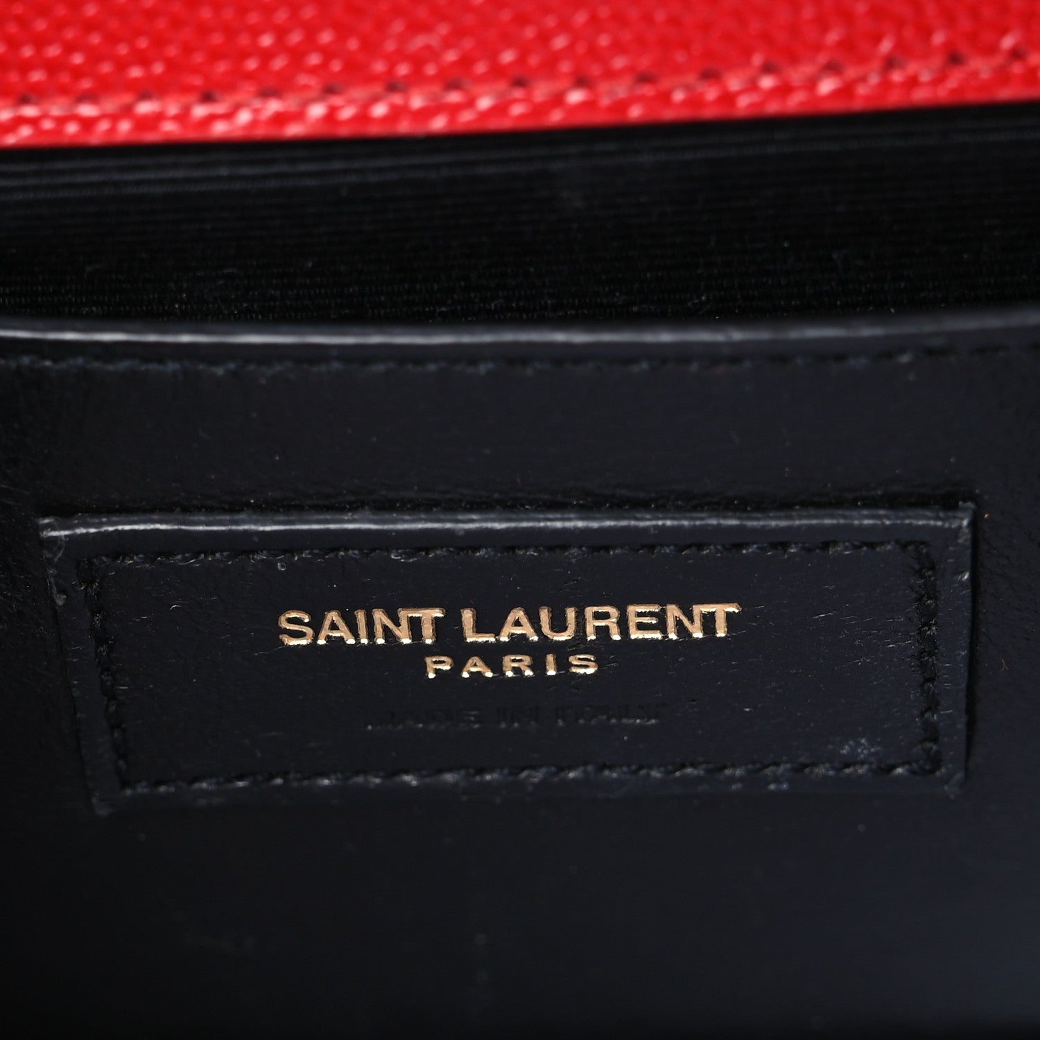 Saint Laurent Grain De Poudre Textured Mixed Matelasse Triquilt Medium Monogram Satchel New Red 6 of 10