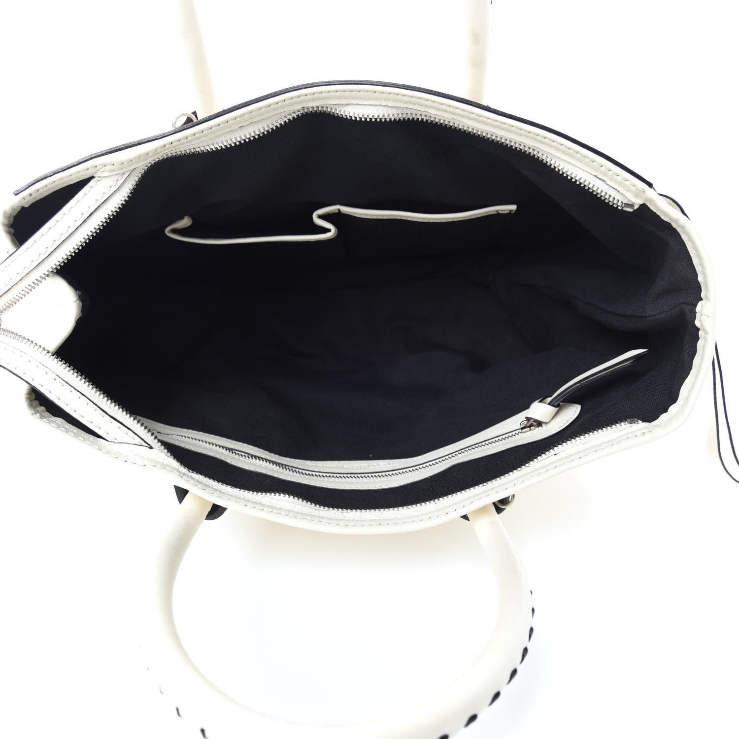 Alexander McQueen Calfskin Whipstitch Folk Tote White 5 of 22