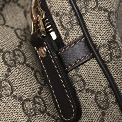 Gucci GG Supreme Monogram Medium Single Buckle Rucksack Backpack Beige Ebony Brown 13 of 17