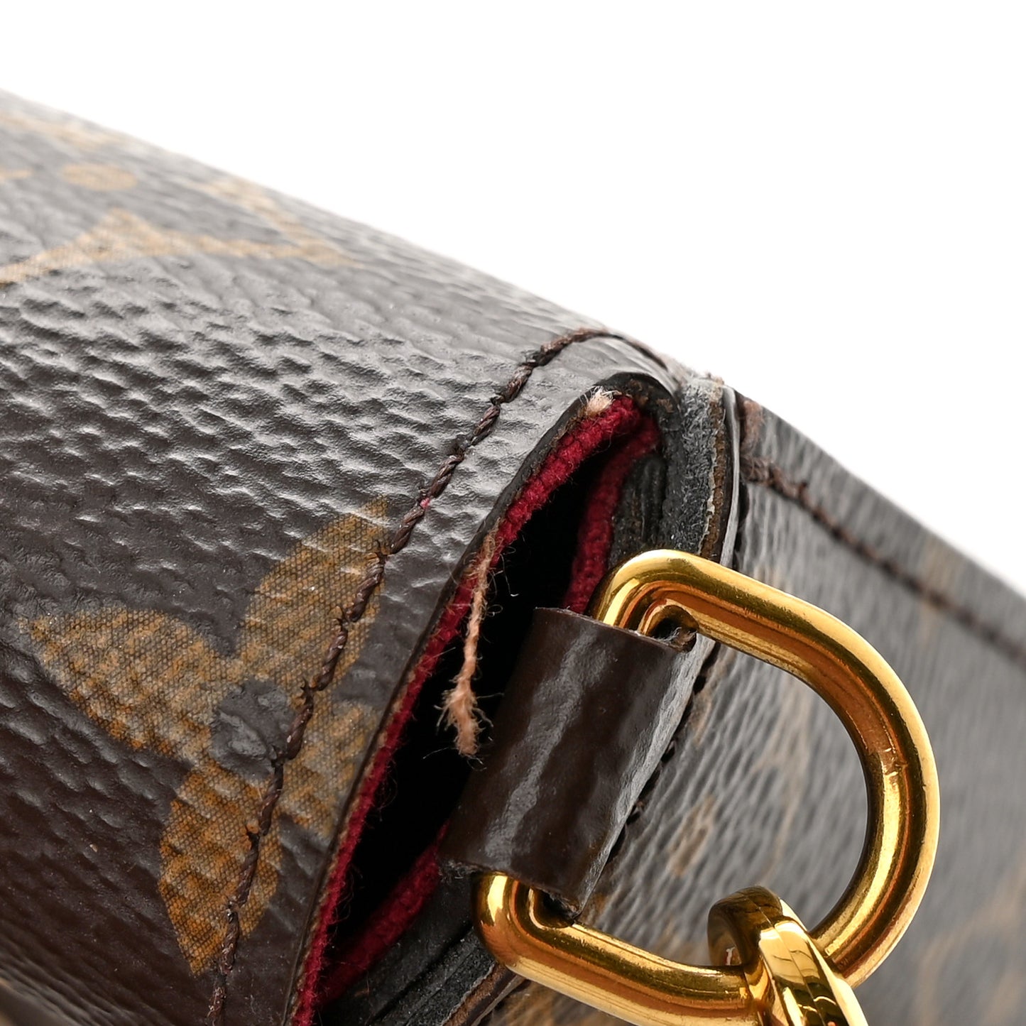 Monogram Pochette Felicie Chain Wallet Fuchsia