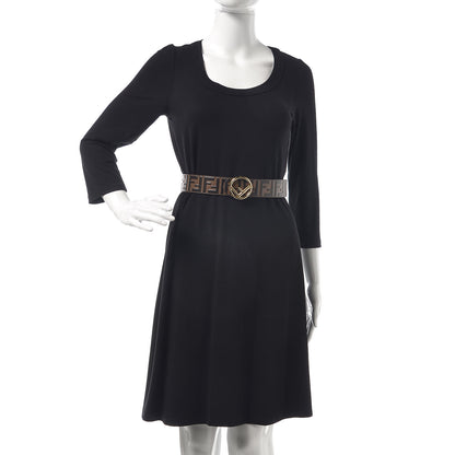 Fendi Vitello F is Fendi Bi-Color FF 1974 Embossed Belt 70 28 Maya Black 2 of 8