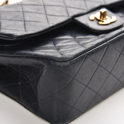 Chanel Lambskin Quilted Medium Double Flap Navy 10 of 13