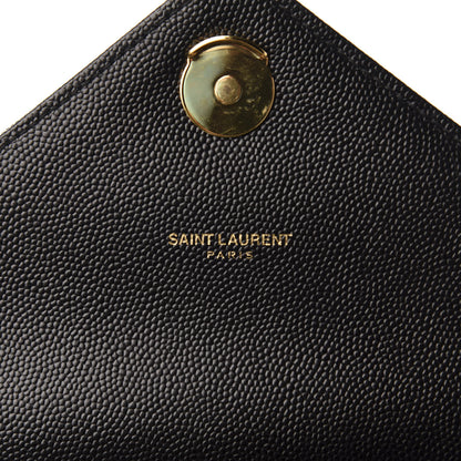 Saint Laurent Grain De Poudre Matelasse Chevron Large Monogram Satchel Black 7 of 10