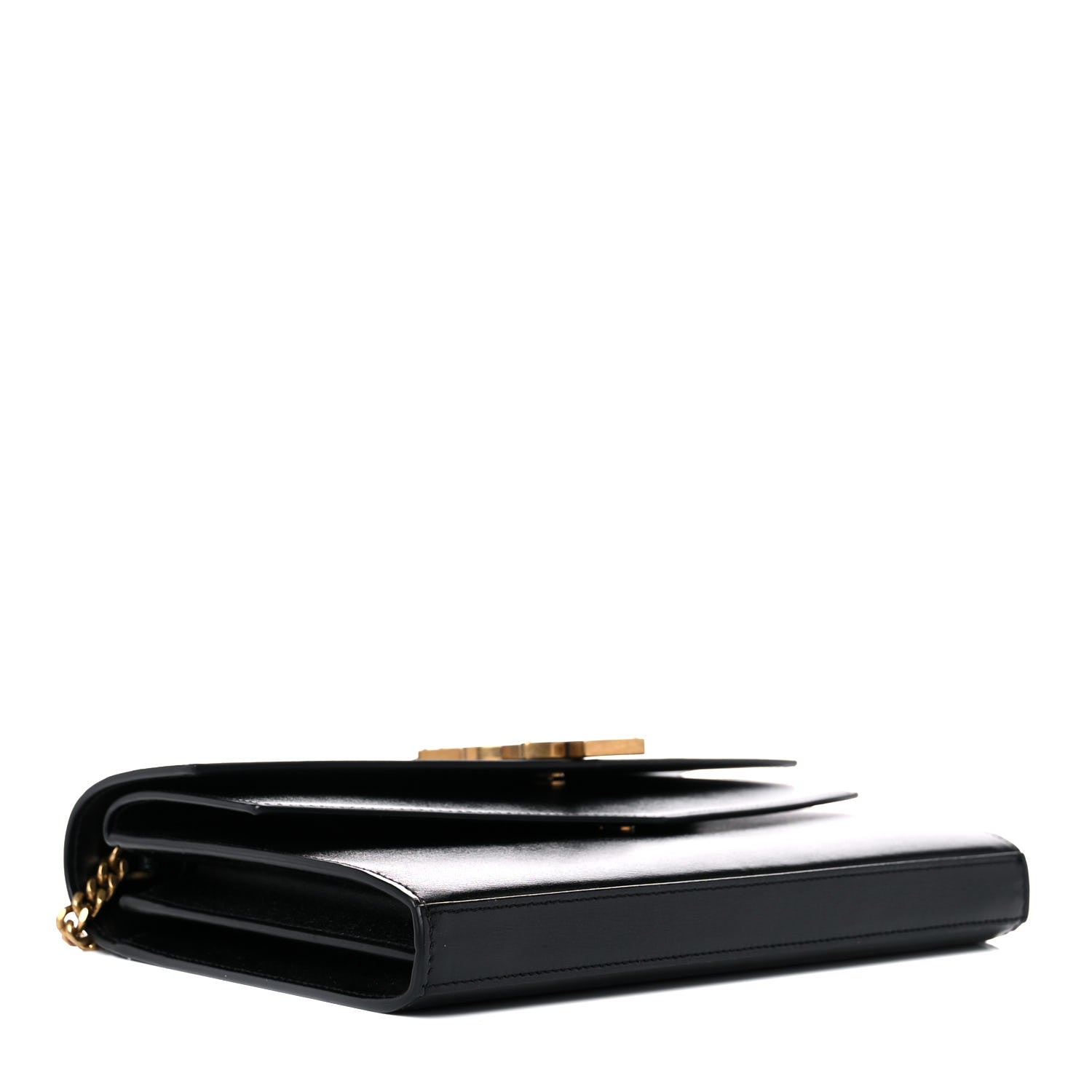 Saint Laurent Smooth Calfskin Monogram Sulpice Chain Wallet Black 4 of 10