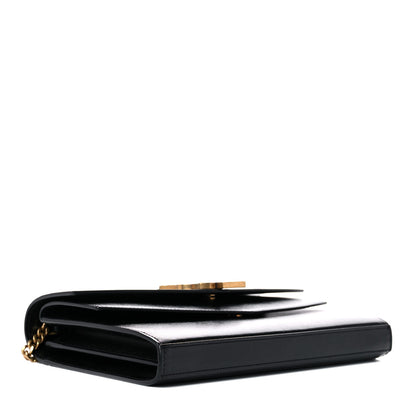 Saint Laurent Smooth Calfskin Monogram Sulpice Chain Wallet Black 4 of 10