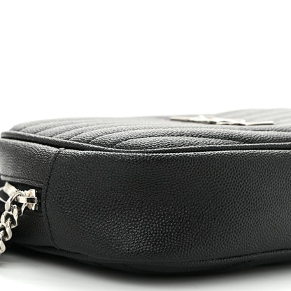 Saint Laurent Grain De Poudre Matelasse Monogram Mini Lou Camera Bag Black 9 of 10