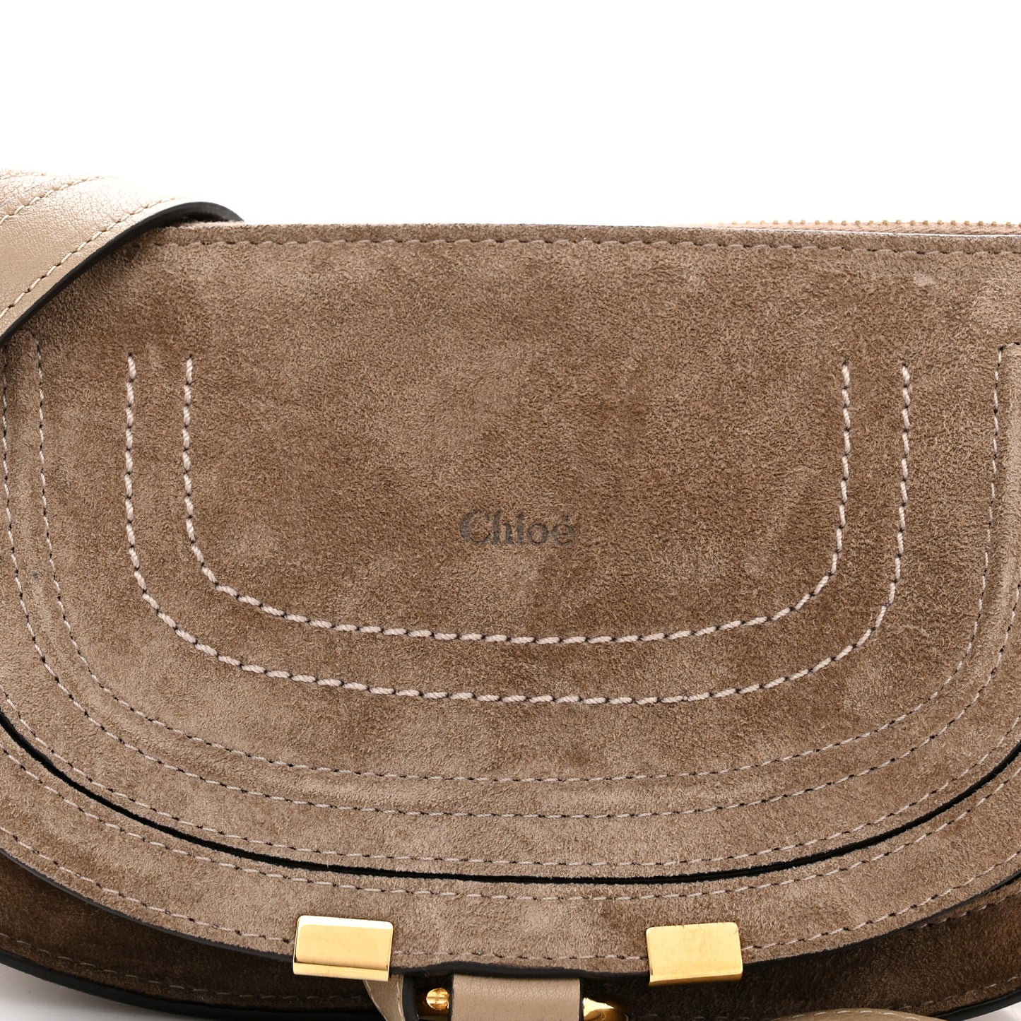 Suede Calfskin Mini Marcie Crossbody Bag Boyish Brown