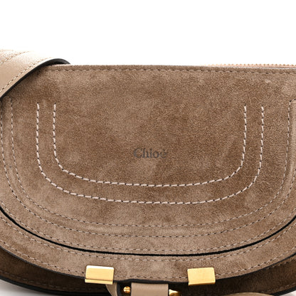 Chloe Suede Calfskin Mini Marcie Crossbody Bag Boyish Brown 8 of 11