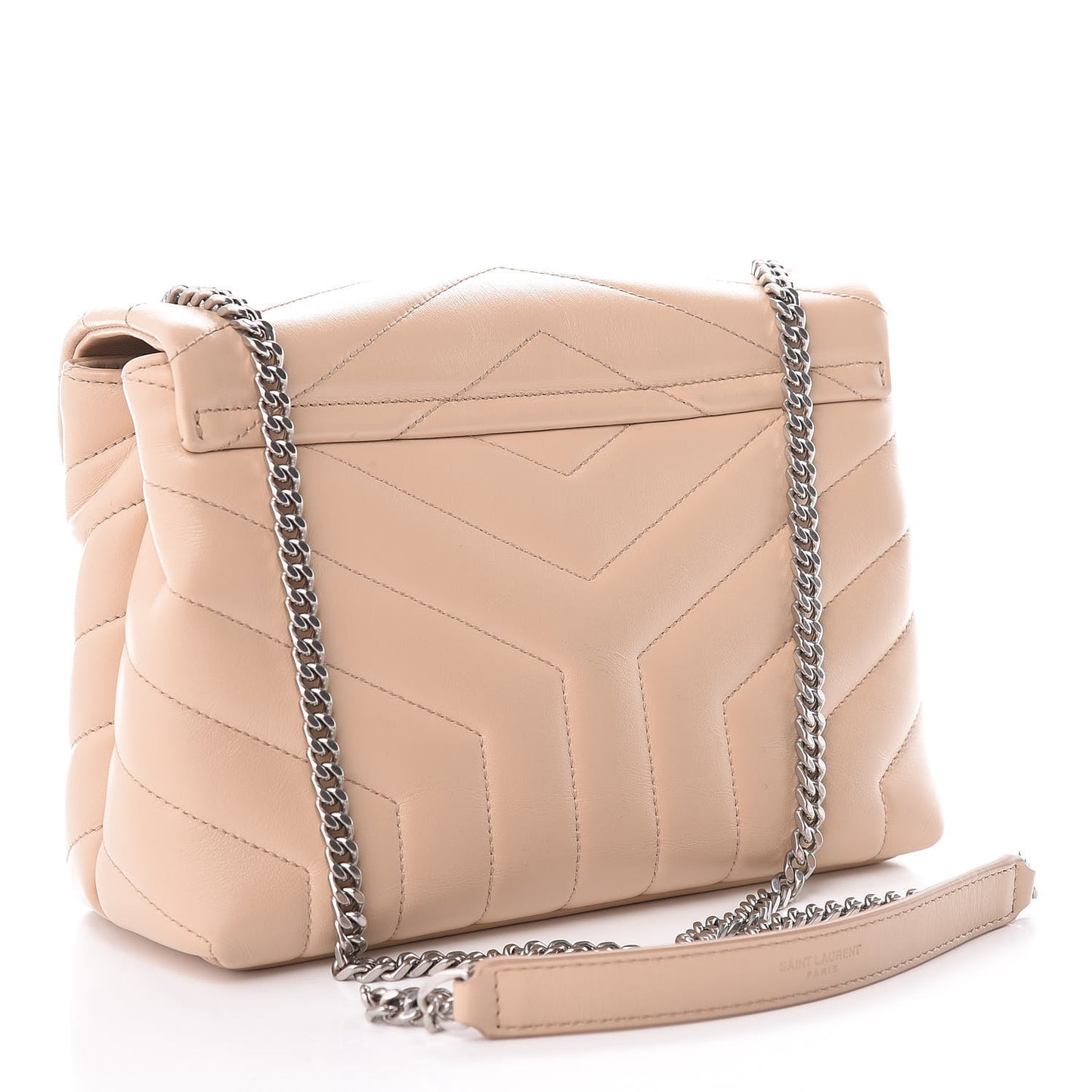 Calfskin Y Quilted Monogram Small Loulou Chain Satchel Rose Antic