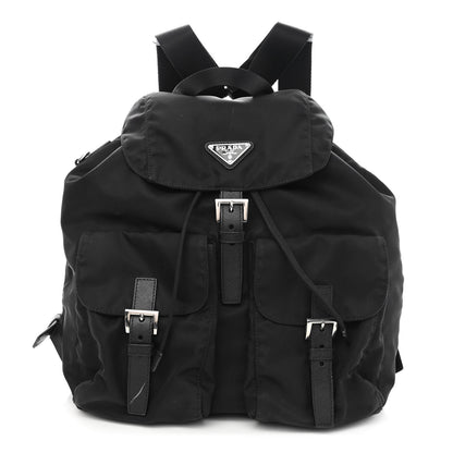 Prada Tessuto Nylon Saffiano Medium Backpack Black 1 of 11