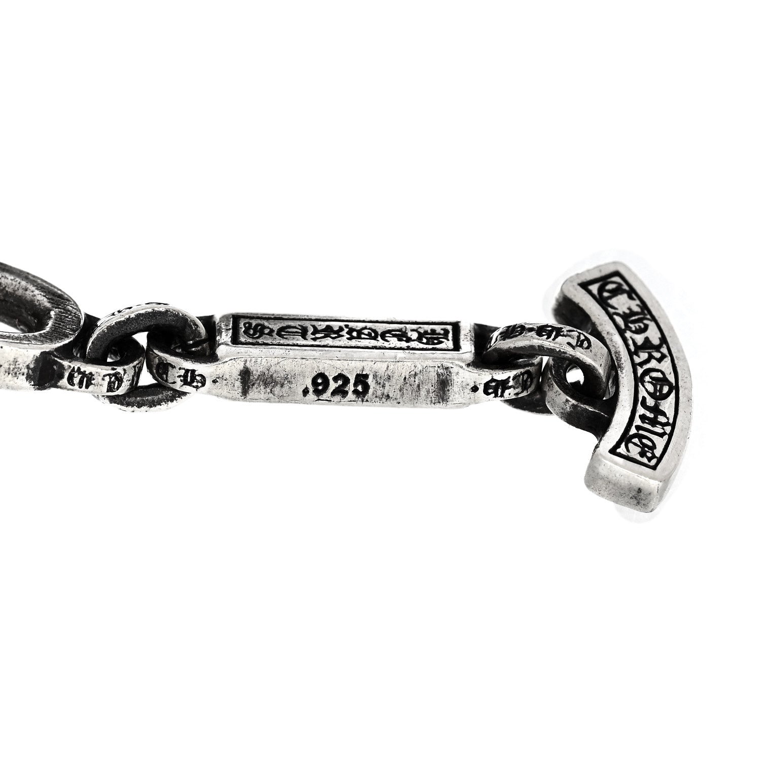 Chrome Hearts Sterling Silver Paper E Chain Bracelet 4 of 4