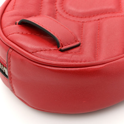 Gucci Calfskin Matelasse GG Marmont Belt Bag 85 34 Hibiscus Red 10 of 12