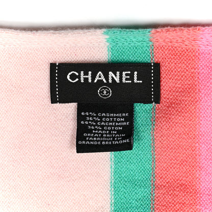 Chanel Cashmere Cotton CC Scarf Pink 3 of 3