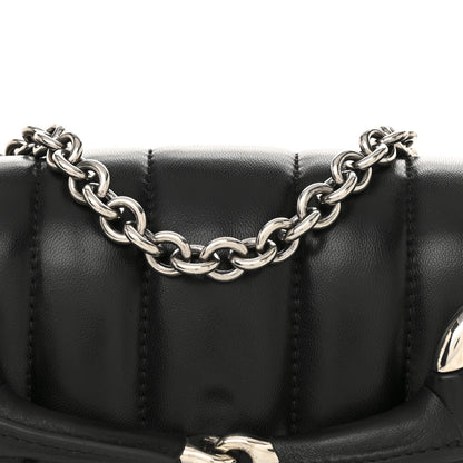 Gucci Nappa Vertical Matelasse Small Maxi Horsebit Chain Shoulder Bag Black 8 of 13