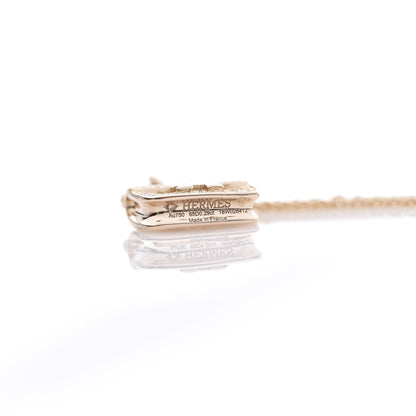 Hermes 18K Rose Gold Diamond Constance Amulette Pendant Necklace 5 of 6