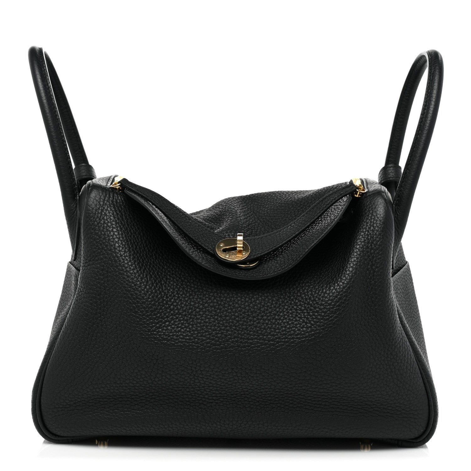 Hermes Taurillon Clemence Lindy 30 Black 1 of 11