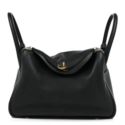 Hermes Taurillon Clemence Lindy 30 Black 1 of 11