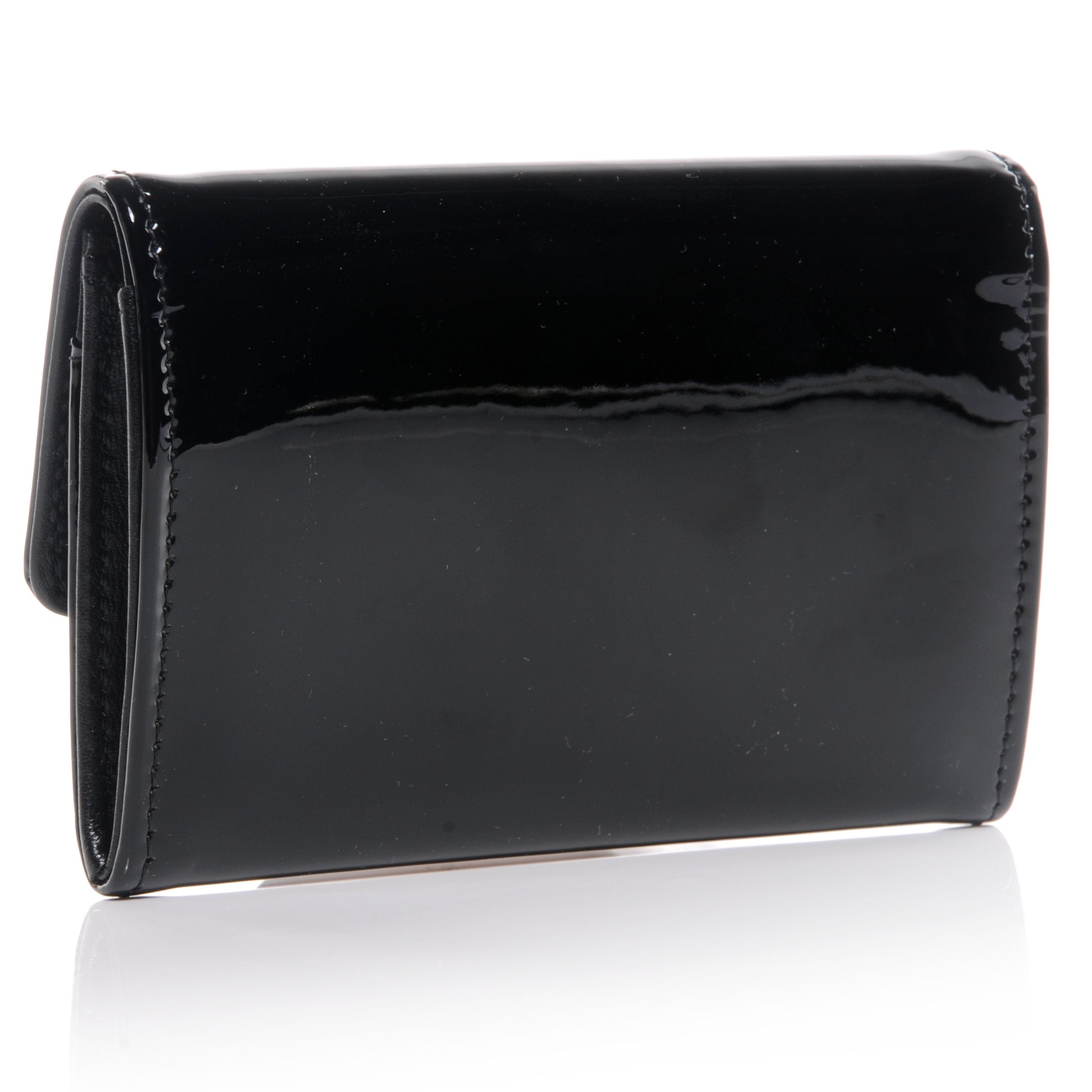 Chanel Patent CC Card Holder Black White 3 of 8