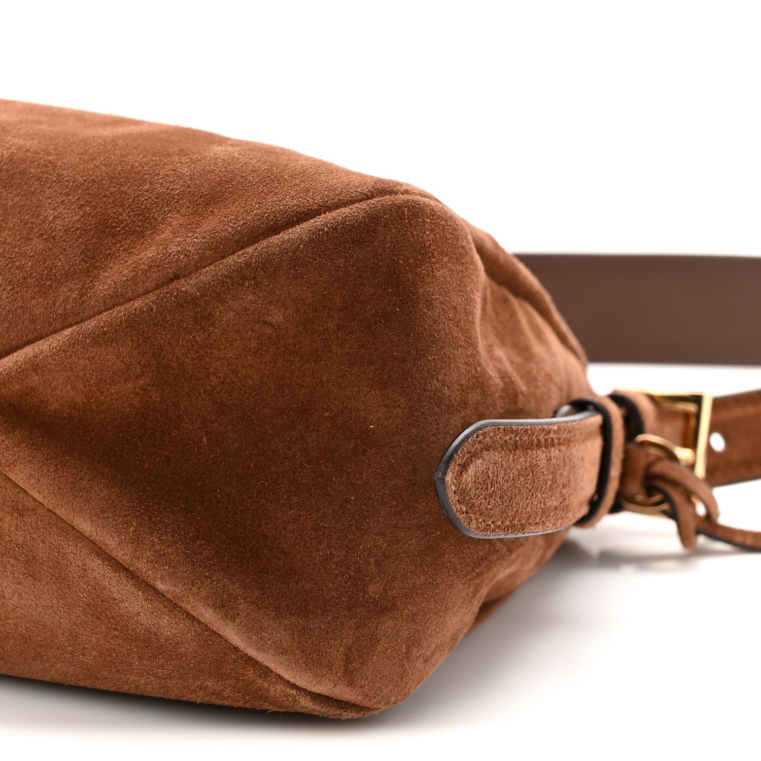Prada Scamosciato Suede Medium Aimee Shoulder Bag Cacao 10 of 10