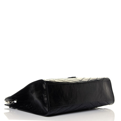 Saint Laurent Crinkled Calfskin Matelasse Monogram Niki Shoulder Bag Black 3 of 4