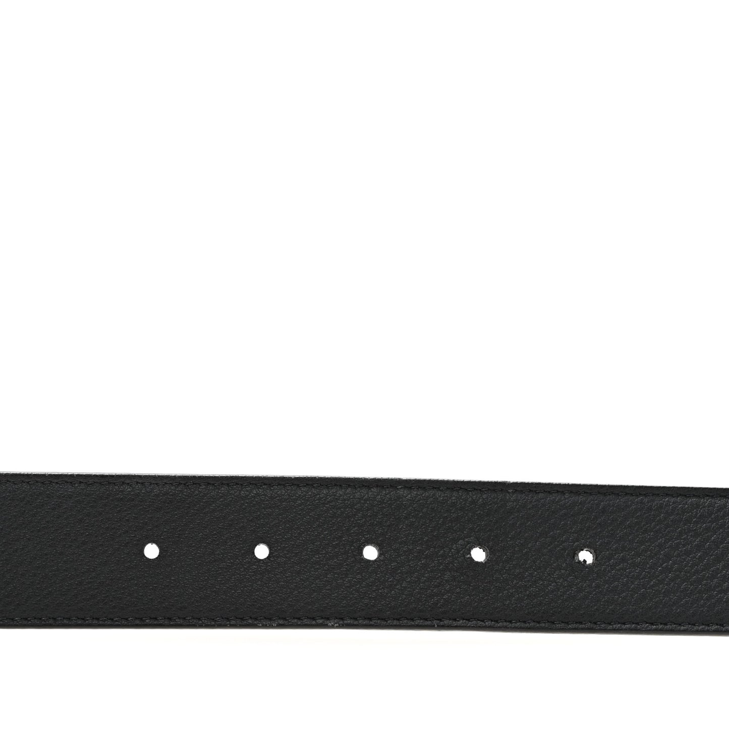 Cuoio Romano Glazed Fabric FF Reversible Belt Black Tobacco