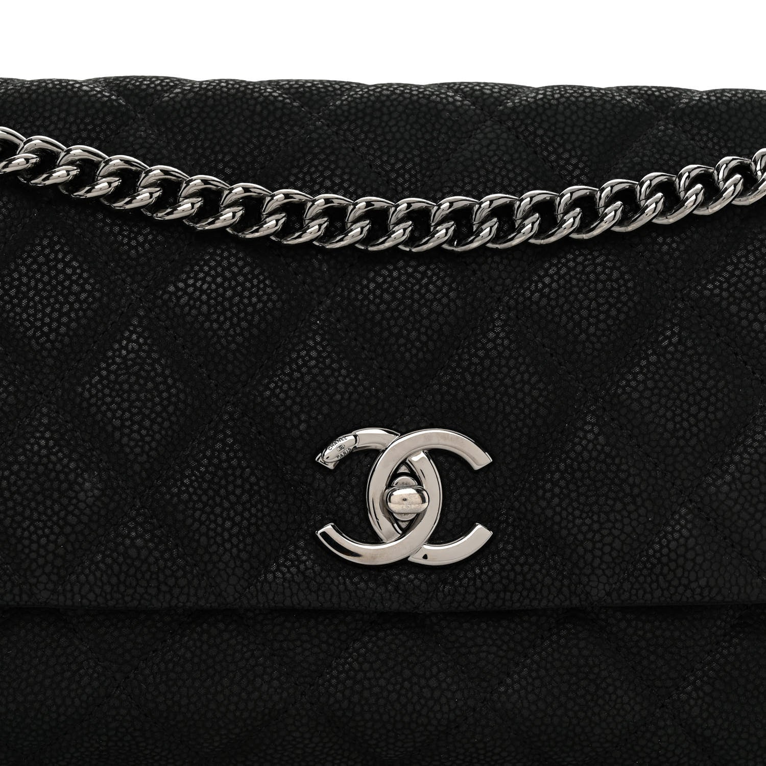 Chanel Iridescent Caviar Quilted Medium Lady Pearly Flap Black 8 of 12