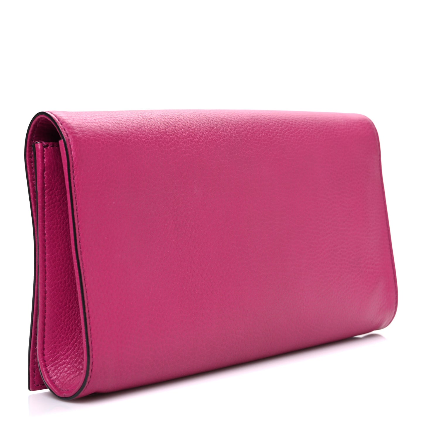 Pebbled Calfskin Medium Soho Clutch Bright Bouganville