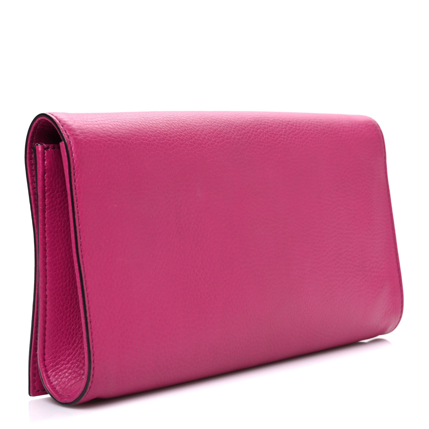 Gucci Pebbled Calfskin Medium Soho Clutch Bright Bouganville 3 of 7